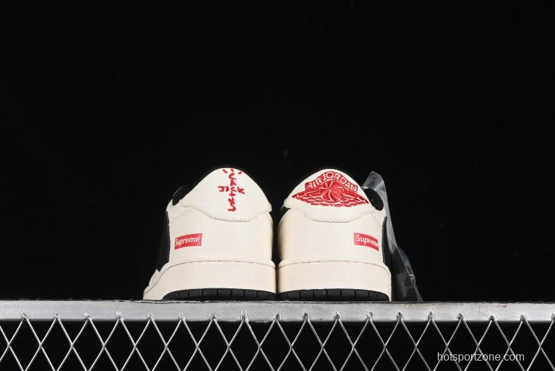 Nike Travis Scott x Fragment Design x Air Jordan 1 Low OG SP AJ1 Supreme Collaboration - LJ5188-023