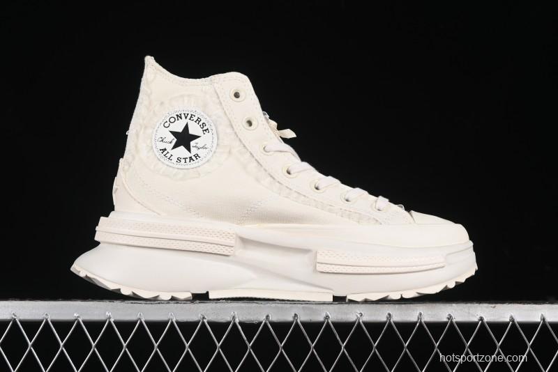 Converse Lifestyle Run Star Legacy Platform High Top Canvas Shoes with Mini Bow and Lace Trim - A10027C