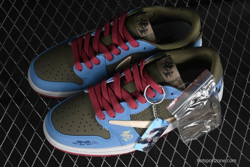 Nike Travis Scott x Fragment Design x Air Jordan 1 Low OG SP AJ1 Low Top Casual Sneakers - CH6336-015