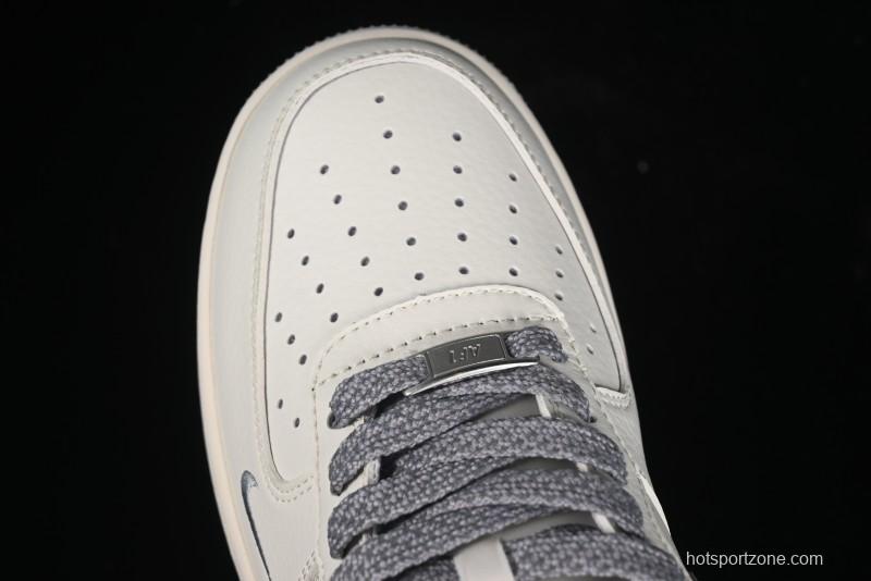 Nike Air Force 1 '07 Low Stussy Collaboration - Brushed Grey Low-Top Casual Sneakers - XZ3328-005
