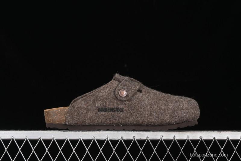 Birkenstock Half-Fur Slide Sandals with Wool Lining - G.D4