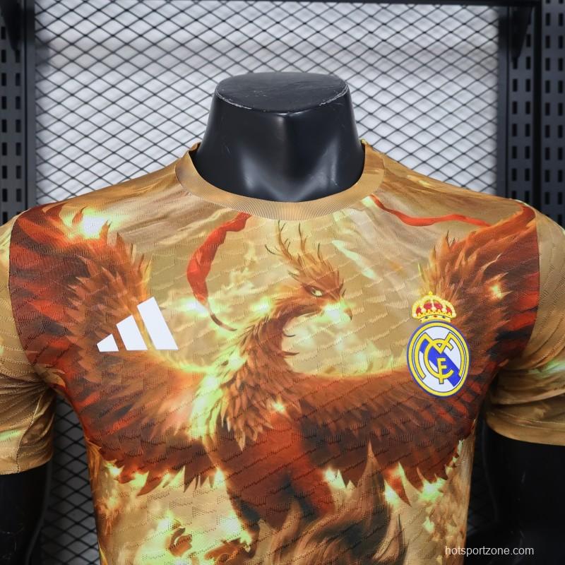 Player Version 25/26 Real Madrid Gold with Phoenix NA ZHA Jersey