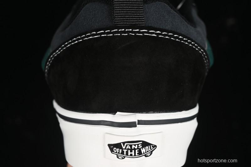 Vans Knu Skool Carbon Grey Black Green Low Top Retro Casual Vulcanized Sneakers - VN000D6CCI2