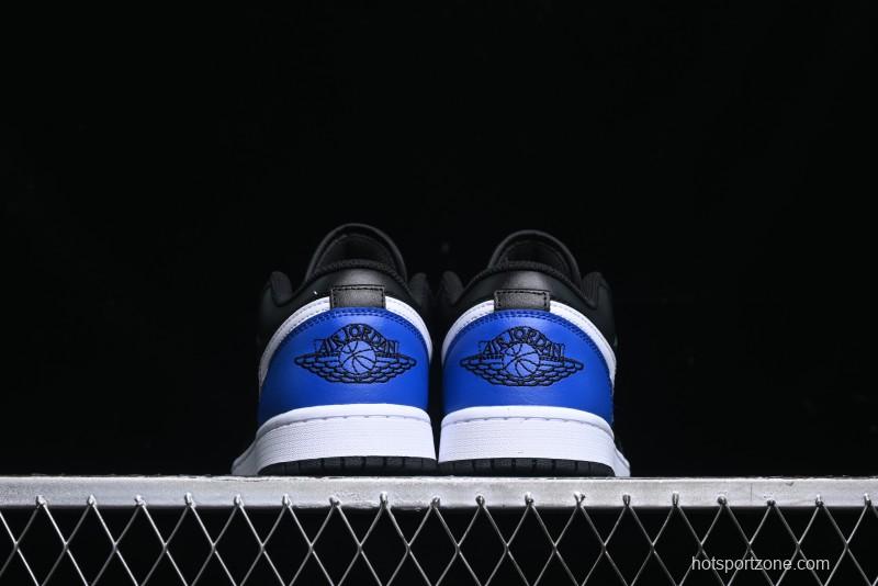 Nike Air Jordan 1 Low Retro Basketball Shoes Black Blue - 553558-042