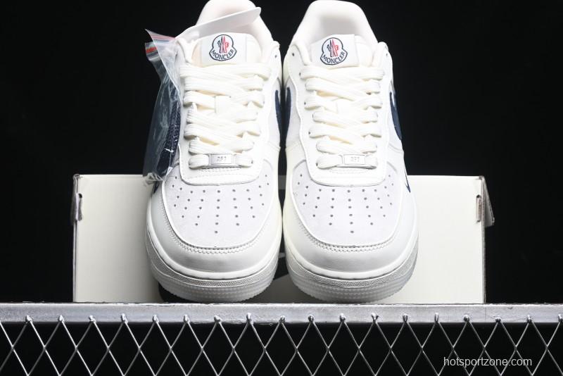 Nike Air Force 1 '07 Low Moncler Collaboration - Light Blue & Pigment Dyed Two-Tone Low-Top Casual Sneakers - CH6336-512