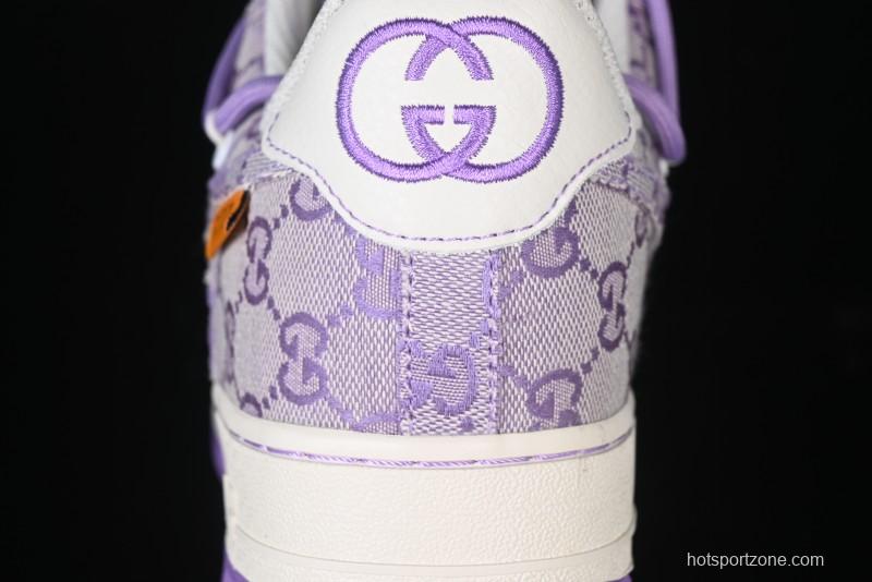 Nike Air Force 1 '07 Low x Gucci Pink Lace-Up Casual Sneakers - BD7700-022