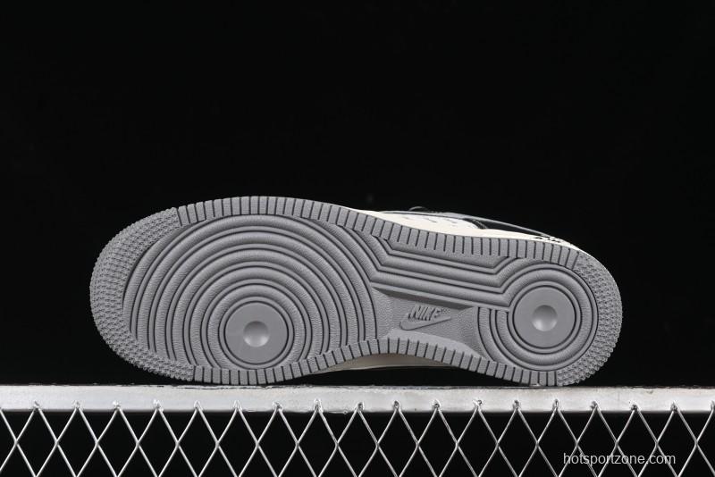 Nike Air Force 1 '07 Low Stussy Collaboration - Black Grey Casual Sneakers - XZ3328-566