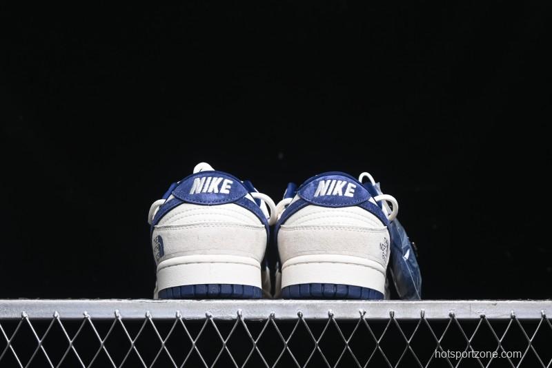 Nike SB Dunk Low The North Face Series - Strap Pig Eight Dark Blue Hook Anniversary High-End Custom Low-Top Casual Skate Shoes - DM6868-001