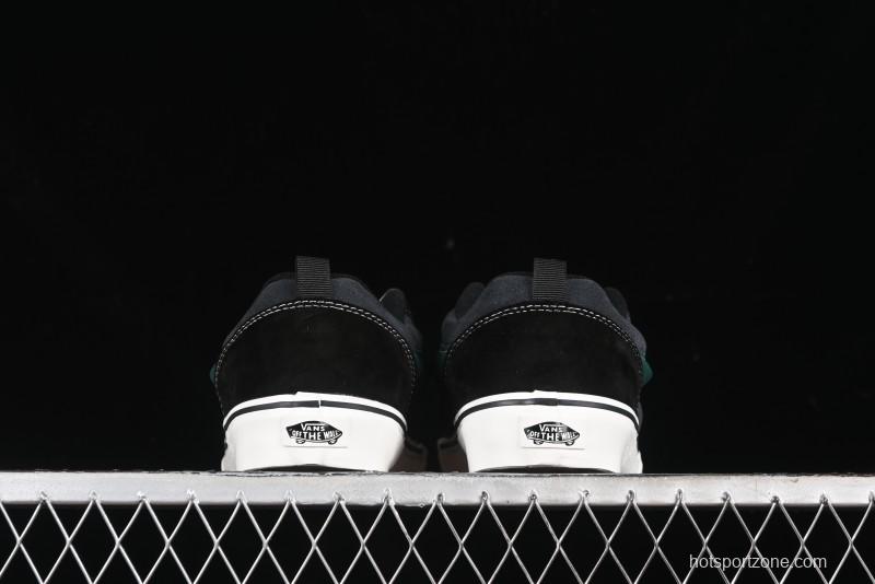 Vans Knu Skool Carbon Grey Black Green Low Top Retro Casual Vulcanized Sneakers - VN000D6CCI2