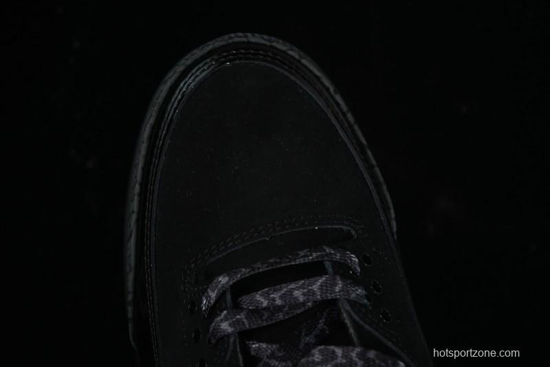 Nike Air Jordan 3 Retro Basketball Shoes in Midnight Black - CT8532-001