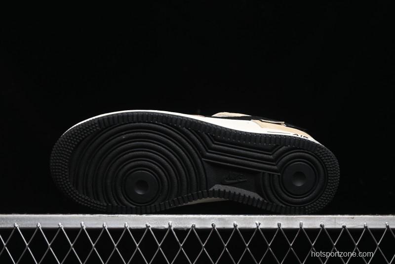 Nike Air Force 1 '07 Low The North Face x Stussy Collaboration - Black Brown Coffee Casual Sneakers - KK1988-018