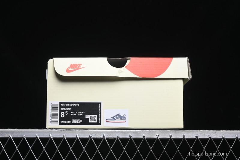 Nike Air Force 1 '07 Low Stussy Collaboration - Grey White Gum Sole Low-Top Casual Sneakers - XZ9688-101