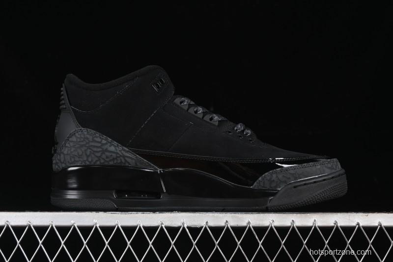 Nike Air Jordan 3 Retro Basketball Shoes Midnight Black - CT8532-001