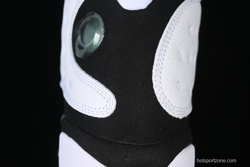 Nike Air Jordan 13 Retro Basketball Shoes in Black/White - 414571-104