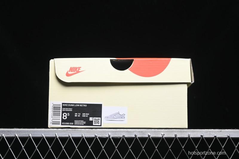 Nike SB Dunk Low Stussy Collaboration - Granite Grey Anniversary Custom Low-Top Casual Skate Shoes - XS1086-008