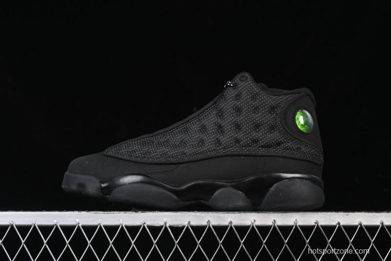 Nike Air Jordan 13 Retro Basketball Shoes with Original 3D Holographic Cat Eye and Carbon Fiber - 414571-011