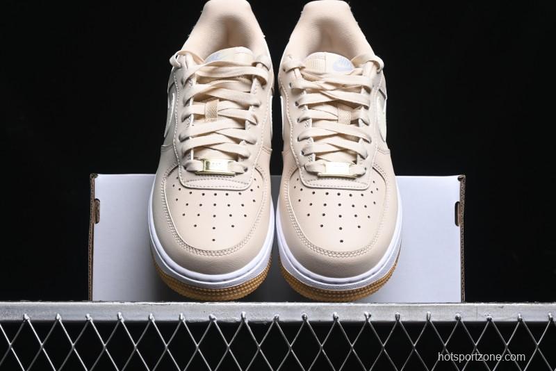 Nike Air Force 1 '07 Low Top Sneakers with Full-Grain Leather and Air Cushion - DD8959-111