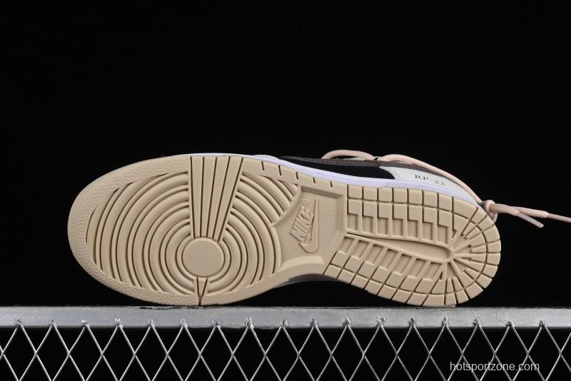 Nike Dunk Low Chestnut Letter High Street Black Brown Deconstructed SB Strap Low Top Casual Skate Shoes - DV0831-003