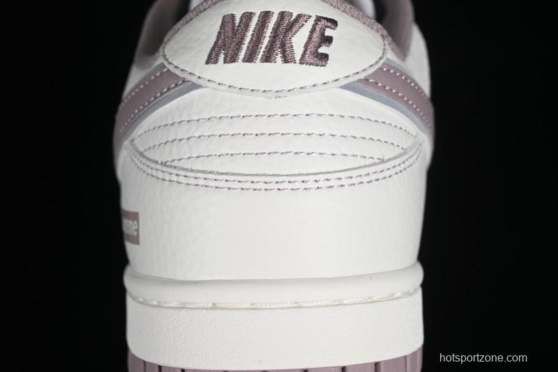 Nike Supreme SB Dunk Low Custom High-End Casual Skateboarding Shoes with Light Pink Colorway - RM2308-331