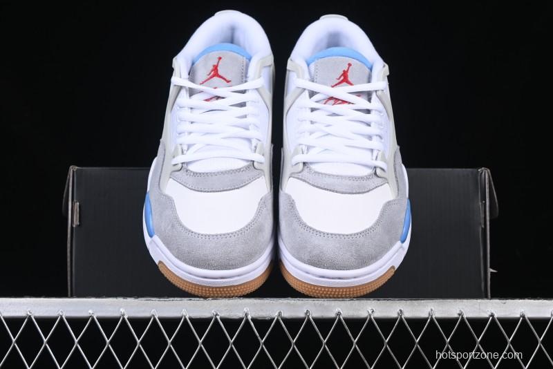 Nike Air Jordan 4 Remastered Retro Sneakers in White Blue - FQ7939-104