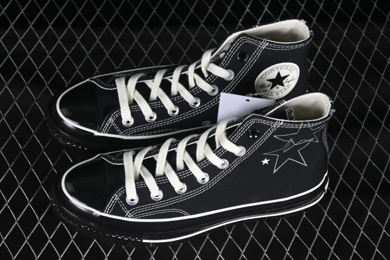 Converse Chuck 1970s High Top Canvas Sneakers with Star Stitch Design - A15743C