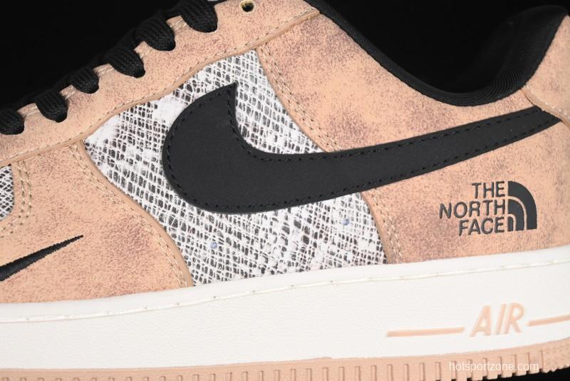 Nike Air Force 1'07 Low The North Face Collaboration - Mesh Brown Low-Top Casual Sneakers - KK1988-031