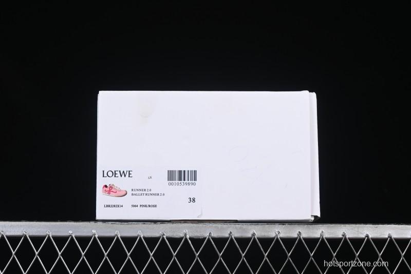 Loewe Ballet Runner 2.0 Sneakers Retro Style Lightweight Casual Sports Shoes - Pink Rose