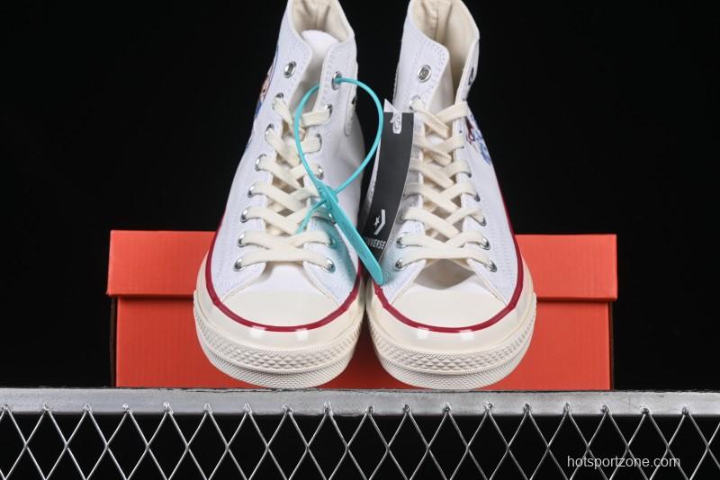 Converse Chuck 1970s High Top Casual Canvas Sneakers with Classic Graffiti Limited Edition Three-Star Logo - 162056C