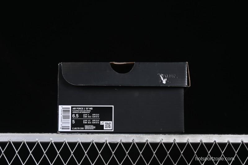 Nike Air Force 1 '07 WB Low-Top Sneakers with Full-Length Hexagonal Air Cushion - CJ9179-200
