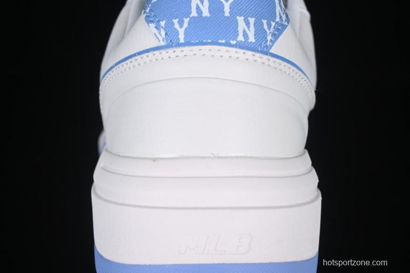 New York Yankees MLB Chunky Liner Denim Monogram Lightweight Elevated Platform Casual Sneakers - 3ASXD025N50BLS