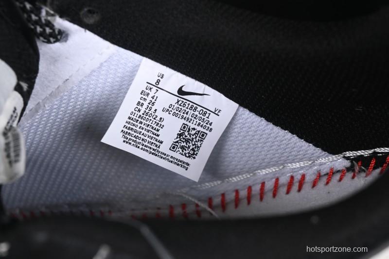 Nike Air Force 1 '07 Low Stussy Collaboration Black & White Swoosh Casual Sneakers - XZ6188-081