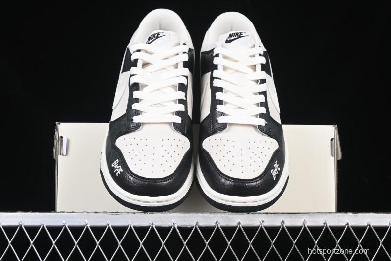 Nike SB Dunk Low BAPE Collaboration Splatter Pig Eight White Hook Anniversary High-End Custom Low-Top Casual Sneakers - DJ2024-053