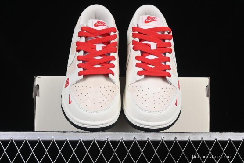 Nike SB Dunk Low Comme des Garcons Play Heart White Anniversary Custom Low-Top Casual Skate Shoes - DJ2024-052