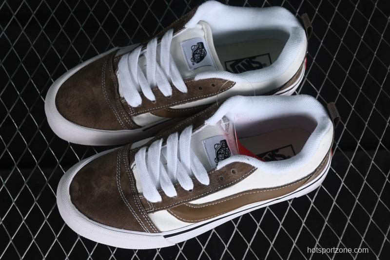 Vans Classics Knu Skool Coffee White Brown Slip-On Shoes - VN0009SAK330