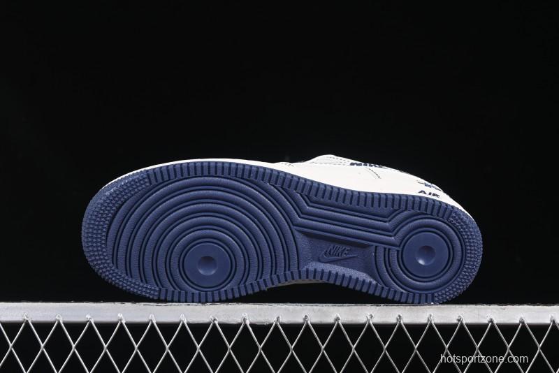 Nike Air Force 1 '07 Low Stussy Collaboration Grey Swoosh Casual Sneakers - HH7518-063