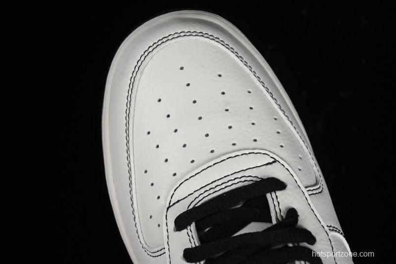 Balenciaga x Nike Air Force 1 '07 Low Triple Swoosh Beige Black Casual Shoes - FR0538-090