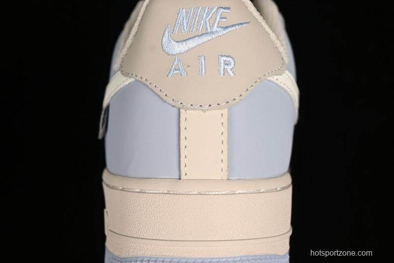 Nike Air Force 1 '07 Low Casual Sneakers in Ancient Blue with Full-Length Honeycomb Air Cushion - DB3301-199