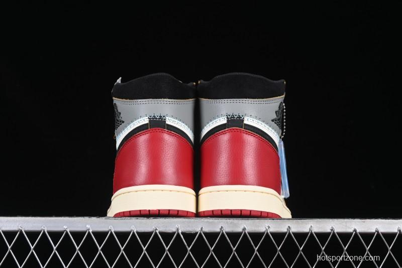 Nike Union x Air Jordan 1 Retro High Basketball Shoes Shadow Chicago - HV8563-600