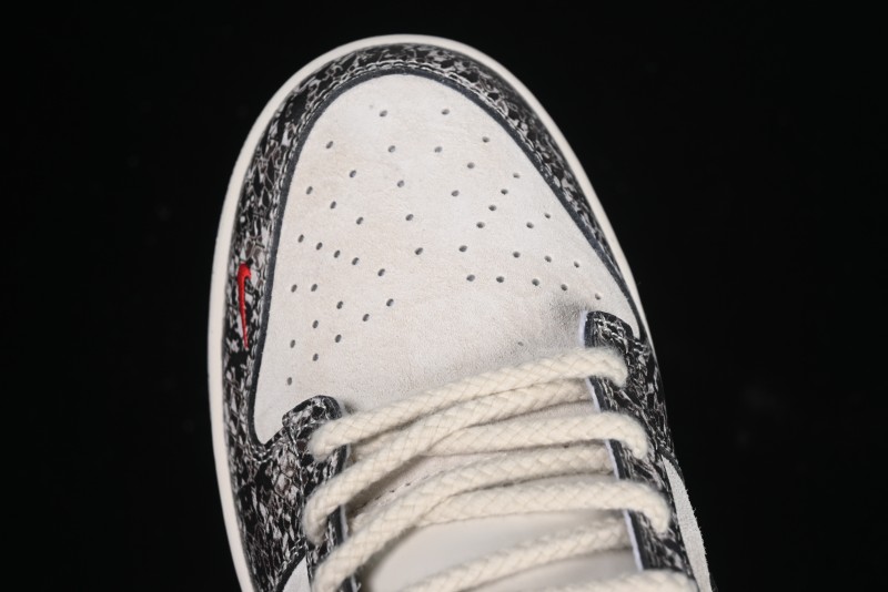 Nike SB Dunk Low Year of the Snake Series Snake Scale Black Swoosh Custom Low-Top Casual Skate Shoes - YX5066-272