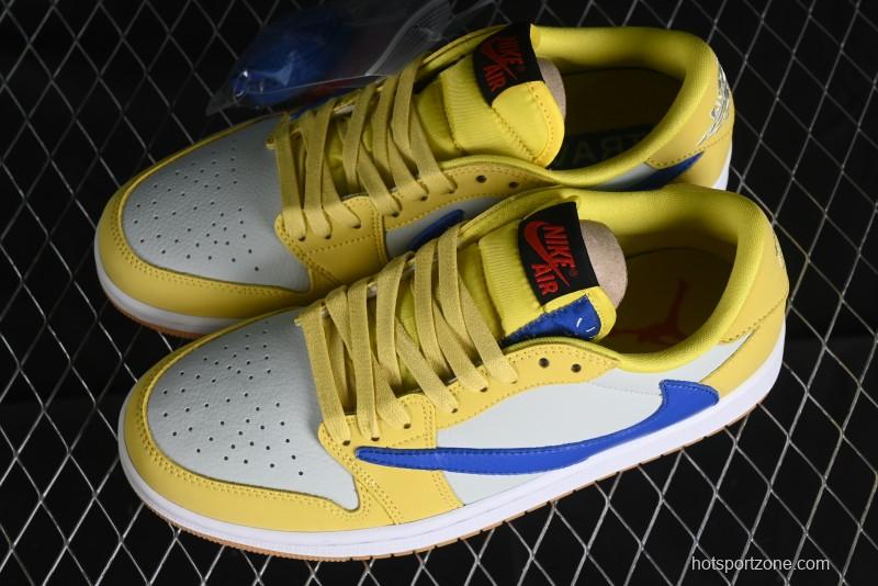 Nike Travis Scott x Air Jordan 1 Low OG Retro Sneakers with Reverse Swoosh - DZ4137-700
