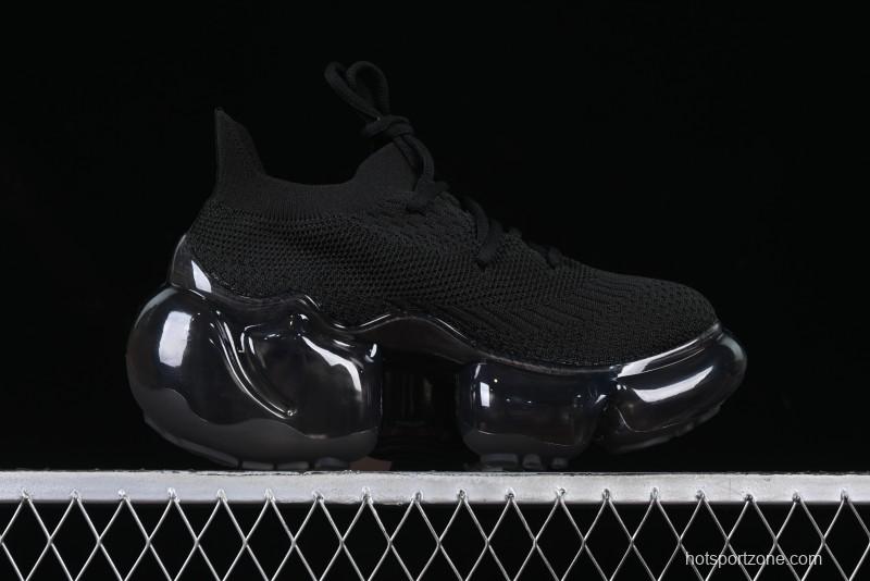 Grounds Big Bubble High Platform Sneakers Black - AJE5