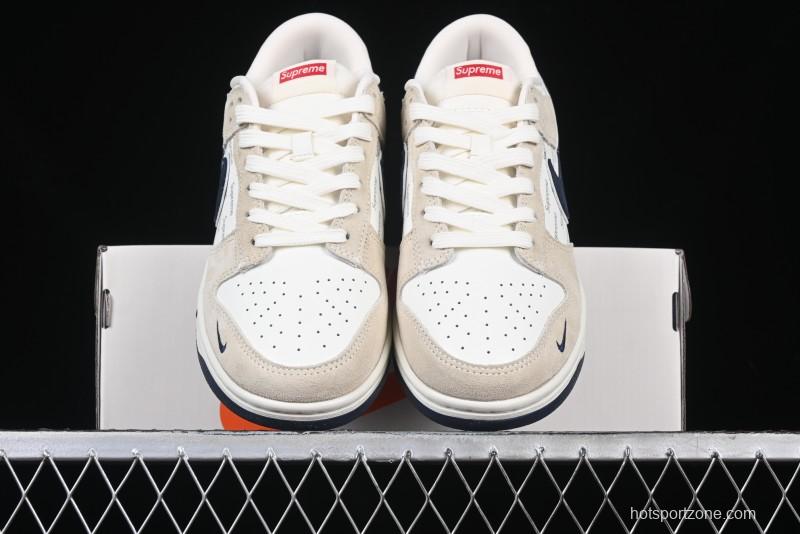 Nike SB Dunk Low Supreme Collaboration - Cream Coffee Anniversary High-End Custom Low-Top Casual Skate Shoes - AG3702-850