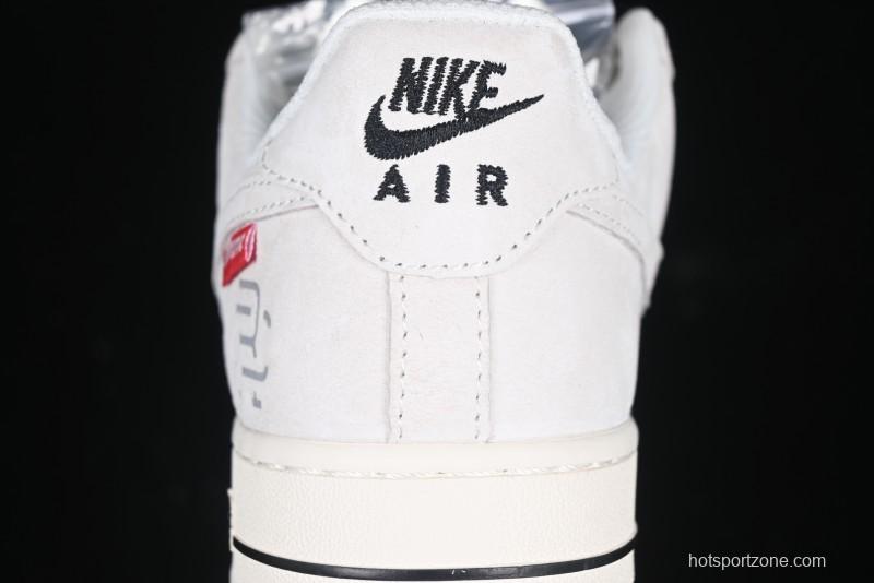 Nike Air Force 1 '07 Low Supreme Champion Collaboration Off-White Mini Swoosh Casual Sneakers - SJ6698-020