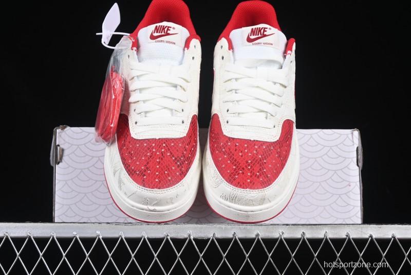 Nike Court Vision Lo 2025 Year of the Snake Theme Campus Casual Sneakers - CD5463-100