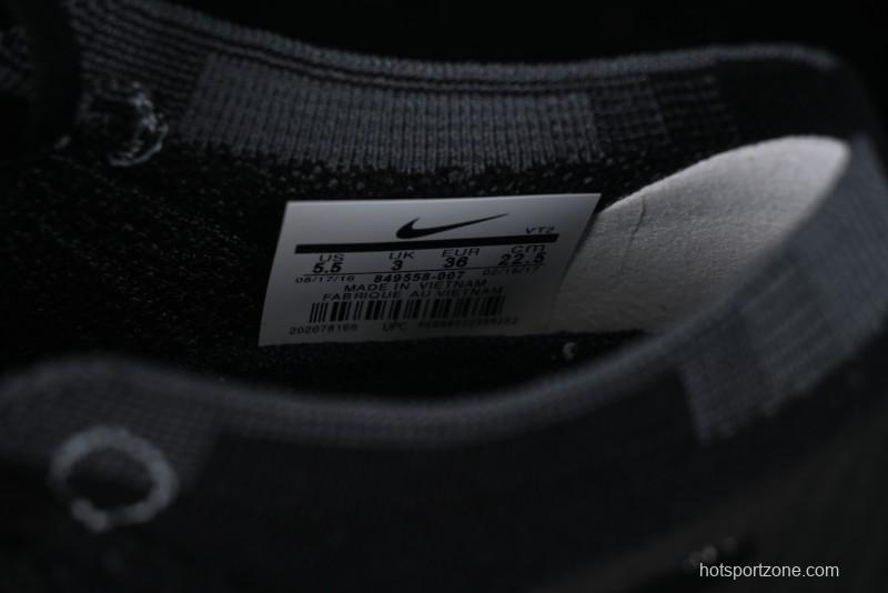 Nike Vapormax Flyknit Breathable Casual Running Shoes with Full-Length Air Cushion - 849558-007