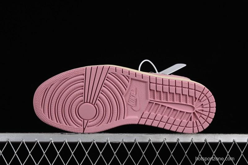 Nike Travis Scott x Air Jordan 1 Low OG AJ1 Reverse Swoosh Sneakers - DZ4137-206