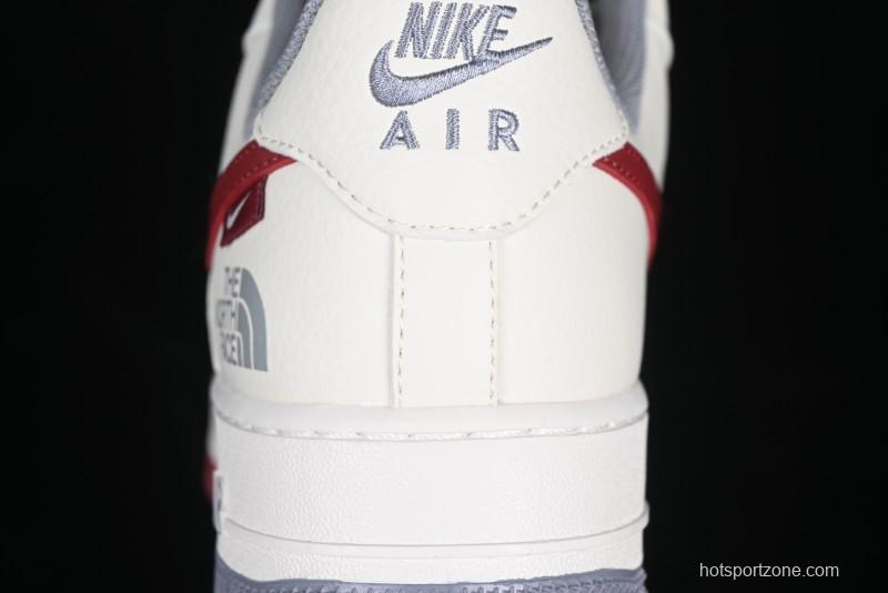 Nike Air Force 1 '07 Low The North Face Collaboration Beige Red Casual Sneakers - DM6688-047