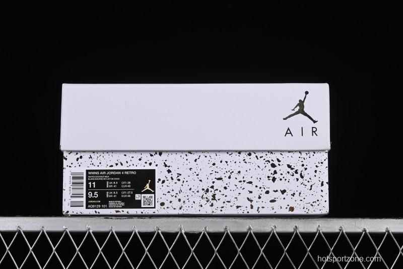 Nike Air Jordan 4 Retro Vivid Sulfur Basketball Shoes - AQ9129-101