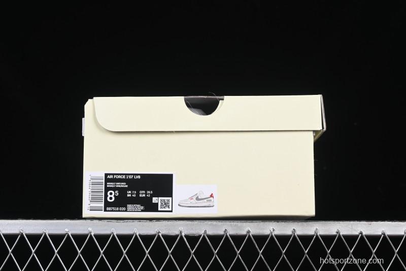 Nike Air Force 1 '07 Low Supreme Casual Sneakers with Full-Length Air Cushion - BB7518-020