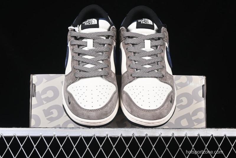 Nike SB Dunk Low The North Face Collaboration - Mysterious Grey Anniversary Edition Customized Low-Top Casual Skate Shoes - XS1086-006